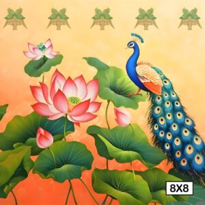 LOTUS AND PEACOCK STYLE BACKDROP