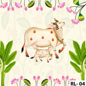 PICHWAI COW AND LOTUS BACKDROP